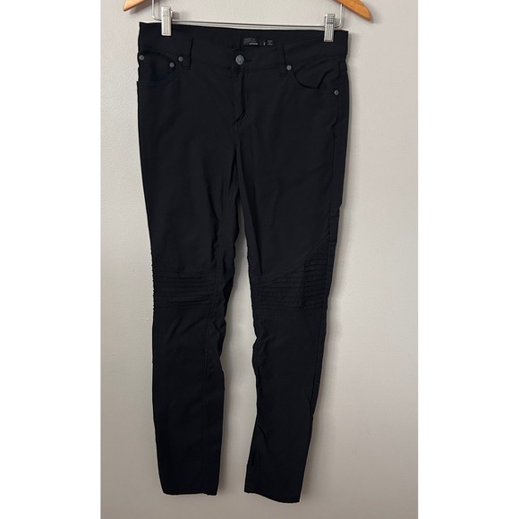 Prana Pants - Prana Moto Pants Womens 8 Black Brenna Skinny Lightweight Hiking Outdoor Utility